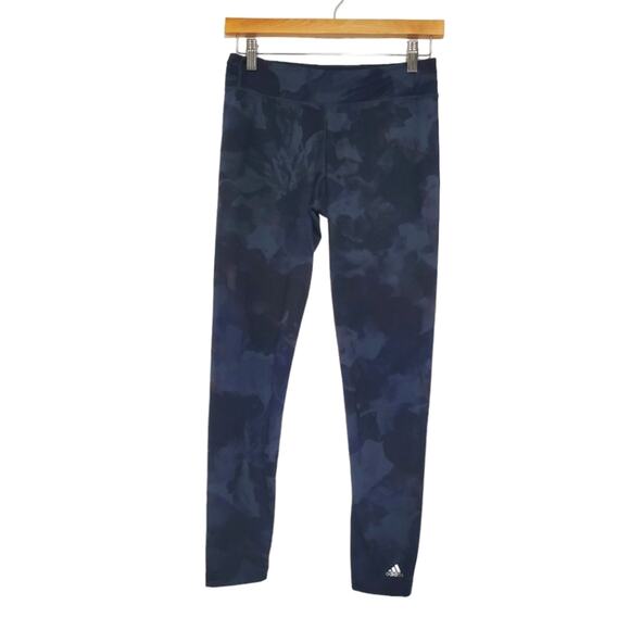 Adidas | Climalite Abstract Camo Print Leggings with Waistband Pocket - Picture 1 of 11